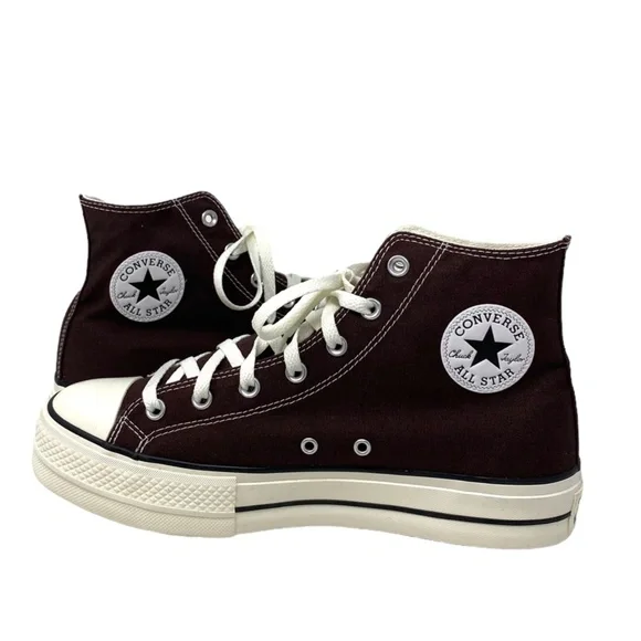 Converse Ctas Lift Platform High Shoes Brown For Men Skate Custom 171209C-WWBW